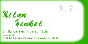 milan hinkel business card
